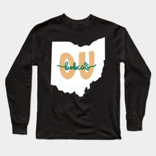 OU Bobcats White Ohio Long Sleeve T-Shirt